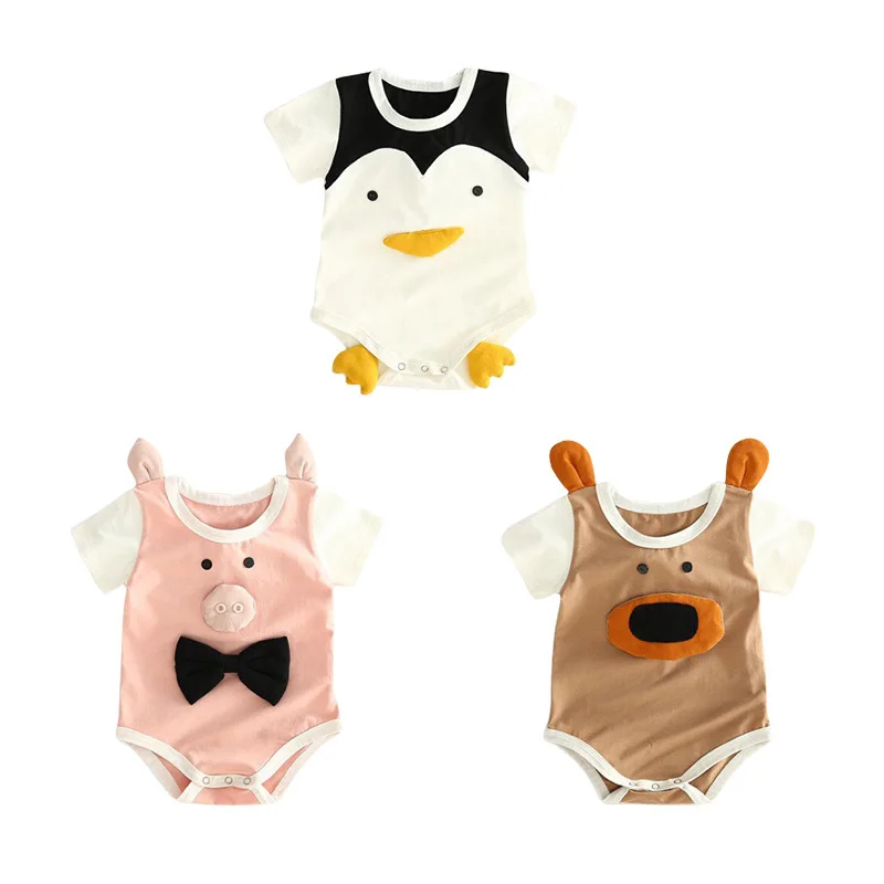 Baby Clothes Cute Baby Cartoon Animals Panda Cattle Pig Pattern Short Sleeve Romper One-Pieces Outfits
Baby Clothes Cute Baby Cartoon Animals Panda Cattle Pig Pattern Short Sleeve Romper One-Pieces Outfits