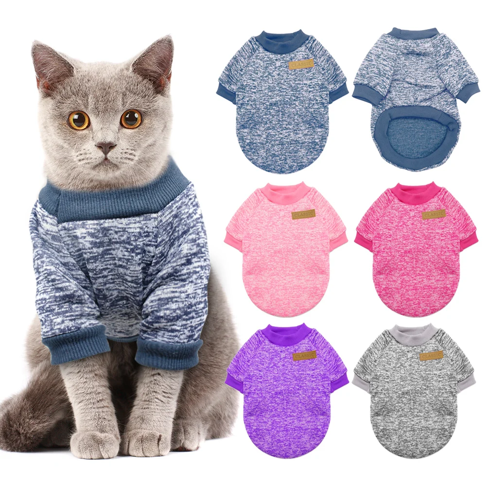 Warm Small Dog Cat Clothing Autumn Winter Pet Clothes Sweater Sadoun.com