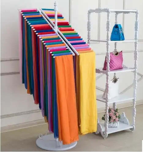 Wrought iron clothing store double row scarf wearing scarves display console coat rack Hang scarf shelves
Wrought iron clothing store double row scarf wearing scarves display console coat rack Hang scarf shelves