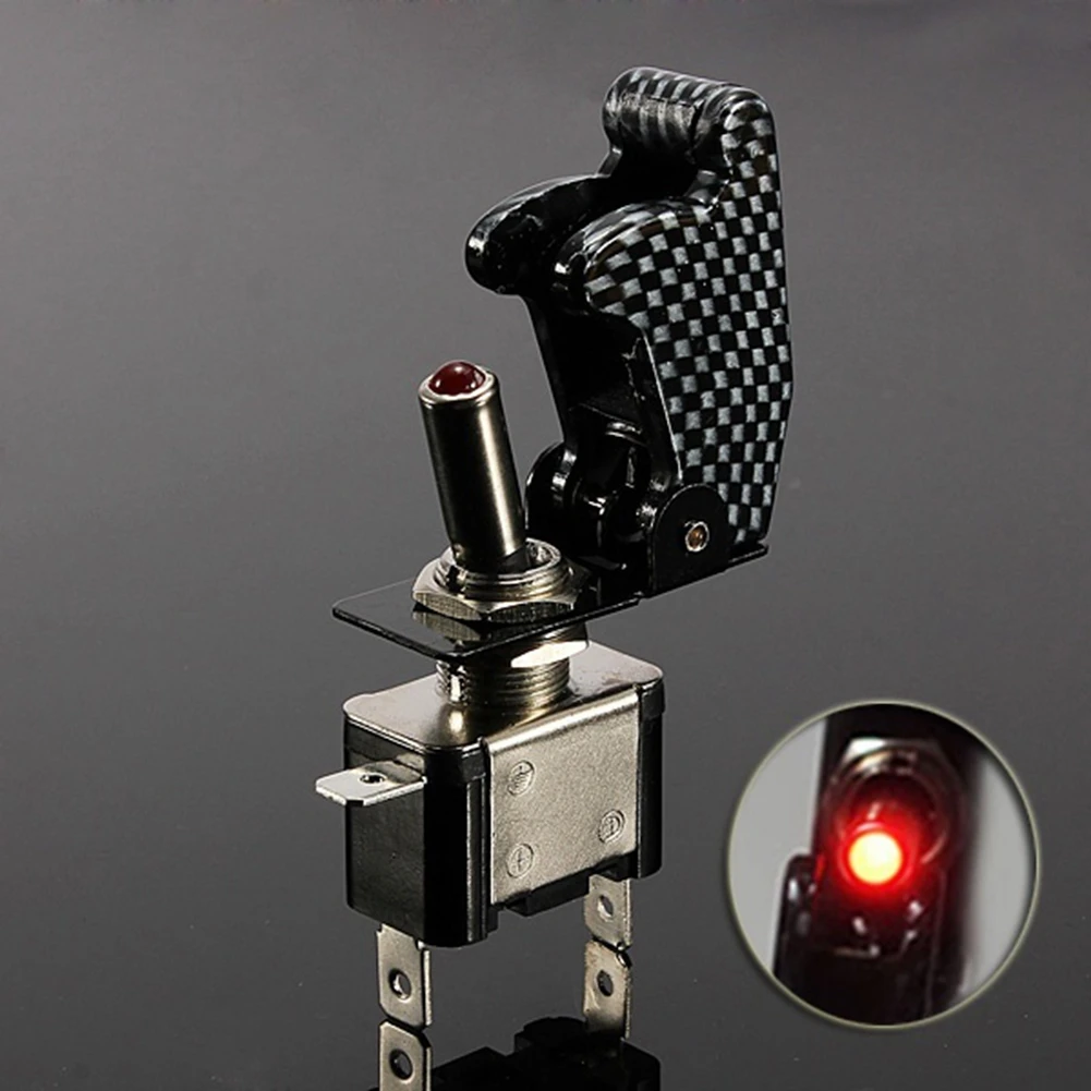 New 12V 20A Red Illuminated LED Toggle Switch Control ON/OFF + Aircraft Missile Style Flip Up Cover
New 12V 20A Red Illuminated LED Toggle Switch Control ON/OFF + Aircraft Missile Style Flip Up Cover