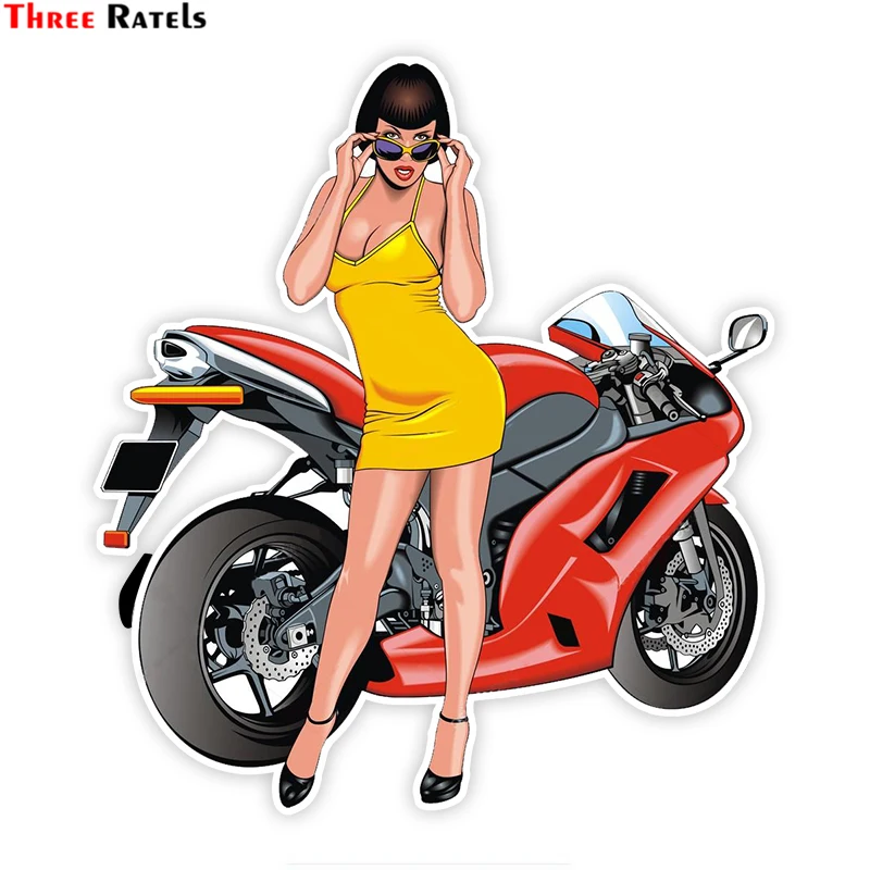 Three Ratels TZ-1573 15x16.6cm a beautiful woman in lingerie stands next to a motorcycle car stickers funny auto sticker decals
Three Ratels TZ-1573 15x16.6cm a beautiful woman in lingerie stands next to a motorcycle car stickers funny auto sticker decals
