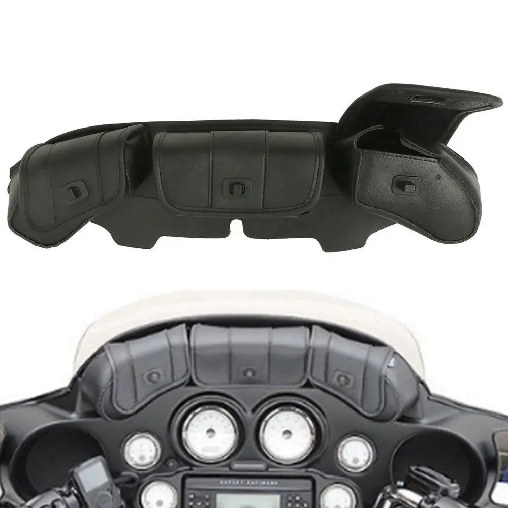 Windshield Bag Tri Pouch 3 Pocket Fairing For Harley Touring Electra Street Glide 96-13 FLHT FLHTC FLHX FLHTK 1996-2013 12
Windshield Bag Tri Pouch 3 Pocket Fairing For Harley Touring Electra Street Glide 96-13 FLHT FLHTC FLHX FLHTK 1996-2013 12