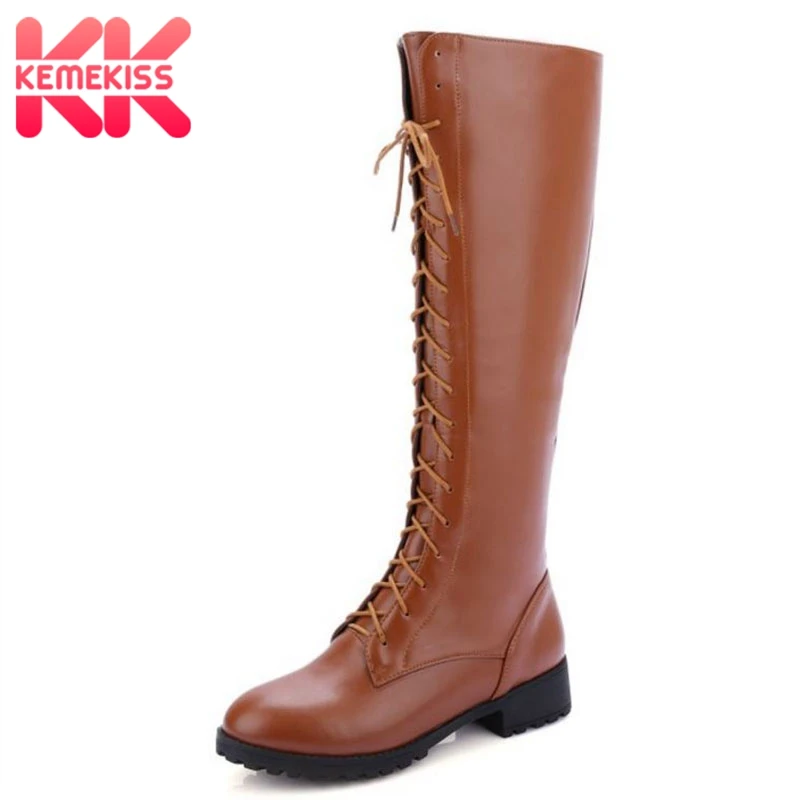 KEMEKISS Gothic Women Knee High Boots Zipper Round Toe Flats Shoes Winter Warm Solid Color Leather Women Footwear Size 34-43
KEMEKISS Gothic Women Knee High Boots Zipper Round Toe Flats Shoes Winter Warm Solid Color Leather Women Footwear Size 34-43