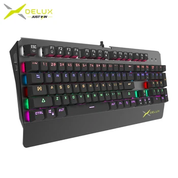 Delux KM06 Wired Game Mechanical Keyboard 104 standard keys Blue Switch Mixed Color Backlight for For Windows XP/Vista/7/8/10
Delux KM06 Wired Game Mechanical Keyboard 104 standard keys Blue Switch Mixed Color Backlight for For Windows XP/Vista/7/8/10