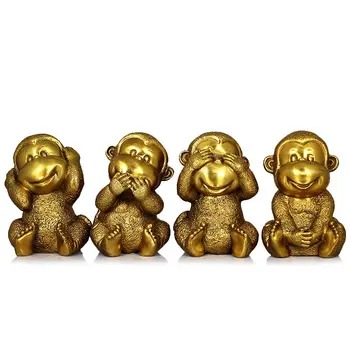 Pure copper monkey four monkey family living room monkey zombie monkey handicrafts
Pure copper monkey four monkey family living room monkey zombie monkey handicrafts