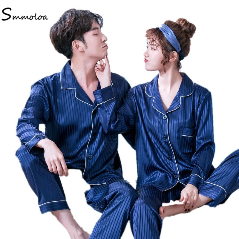 Smmoloa Couples Satin Silk Pajamas Sets Lovers Sleepwear Family Pijama Two Piece Sets New
Smmoloa Couples Satin Silk Pajamas Sets Lovers Sleepwear Family Pijama Two Piece Sets New