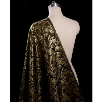 143*100cm Good Jacquard Brocade Fabric Gold Thread Three-dimensional Feather Jacquard Brocade Fabric Sewing Material Diy Dress 
143*100cm Good Jacquard Brocade Fabric Gold Thread Three-dimensional Feather Jacquard Brocade Fabric Sewing Material Diy Dress