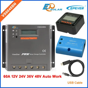 60A PWM Solar controller EPEVER VS6048BN 60amps 48V 36V battery charger auto work Wifi box and MT50 Meter USB cable PC connect
60A PWM Solar controller EPEVER VS6048BN 60amps 48V 36V battery charger auto work Wifi box and MT50 Meter USB cable PC connect