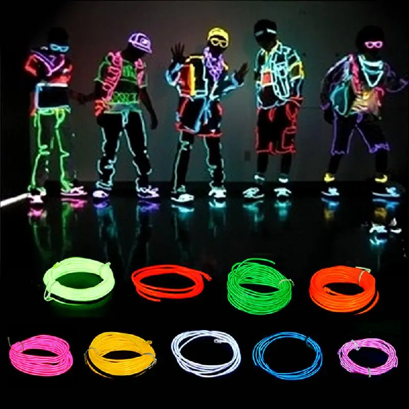 CARCHET 5M/15ft Neon LED Light Band EL String Battery case drive Decor Car Decorative Lights Party Lights Christmas New Year
CARCHET 5M/15ft Neon LED Light Band EL String Battery case drive Decor Car Decorative Lights Party Lights Christmas New Year