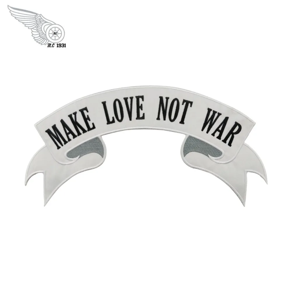 G0409-1 (1) make love not war rocker patches