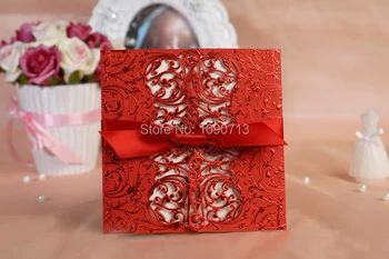 Free Shipping 40 X Laer Cut Wedding Invitation With Bow Personalized & Customized Printing Wedding Invitations Cards
Free Shipping 40 X Laer Cut Wedding Invitation With Bow Personalized & Customized Printing Wedding Invitations Cards