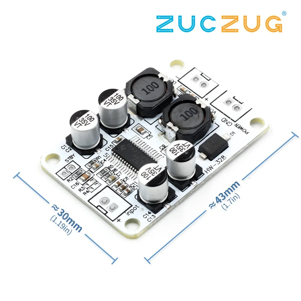 TPA3110 Digital Audio amplifier board Mini amplifiers PBTL single channel Mono 30W amplificador
TPA3110 Digital Audio amplifier board Mini amplifiers PBTL single channel Mono 30W amplificador