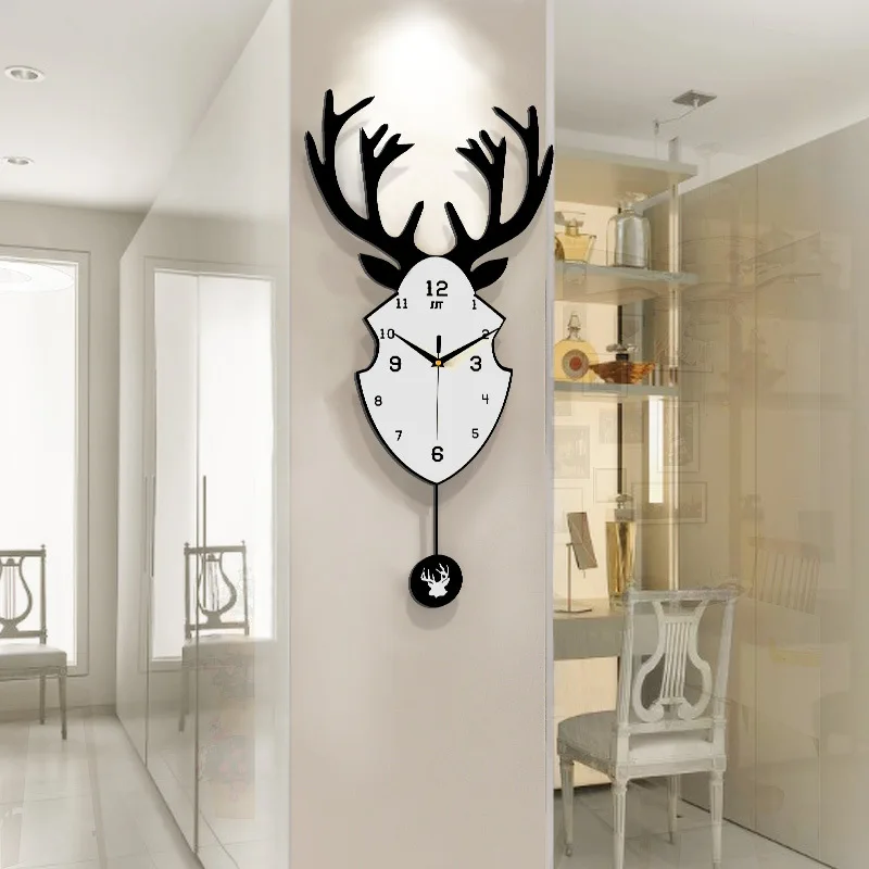 Nordic Minimalist Creative Personality Elk Wall Clock Modern Home Living Room Mute Clock Fashion Art Decoration Quartz Clock Hot
Nordic Minimalist Creative Personality Elk Wall Clock Modern Home Living Room Mute Clock Fashion Art Decoration Quartz Clock Hot