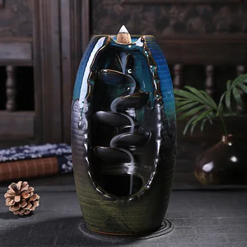 Backflow Waterfall Durable Incense Censer Holder Desktop Ceramic Censer Burner Porcelain Censer
Backflow Waterfall Durable Incense Censer Holder Desktop Ceramic Censer Burner Porcelain Censer