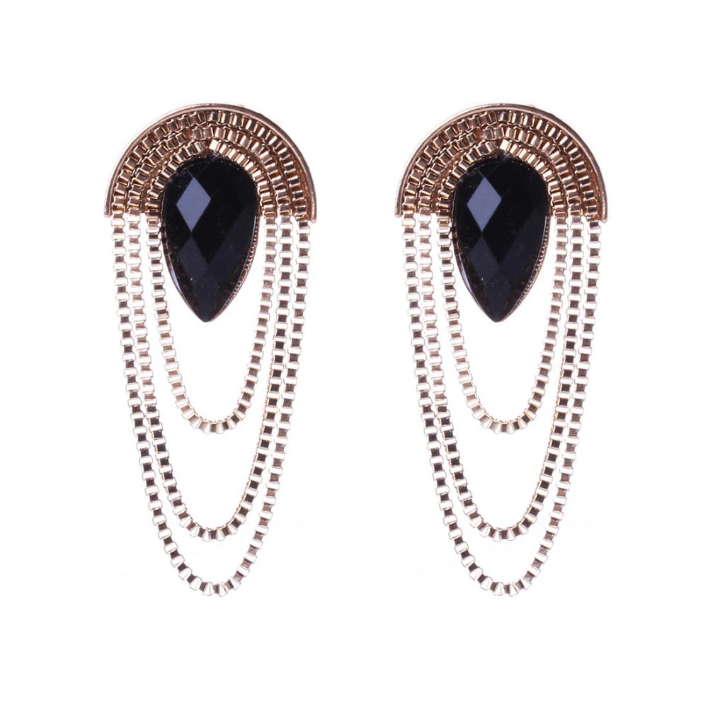 Lalynnly Gold Tassel Earrings Black Crystal Drop Earrings Fashion Dangling Pendant Earrings for Women Girls Jewelry SE1341
Lalynnly Gold Tassel Earrings Black Crystal Drop Earrings Fashion Dangling Pendant Earrings for Women Girls Jewelry SE1341