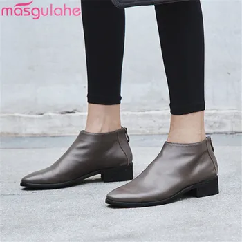 Masgulahe 2019 plus size 43 genuine leather shoes women ankle boots zipper simple low heels casual shoes woman Chelsea boots
Masgulahe 2019 plus size 43 genuine leather shoes women ankle boots zipper simple low heels casual shoes woman Chelsea boots