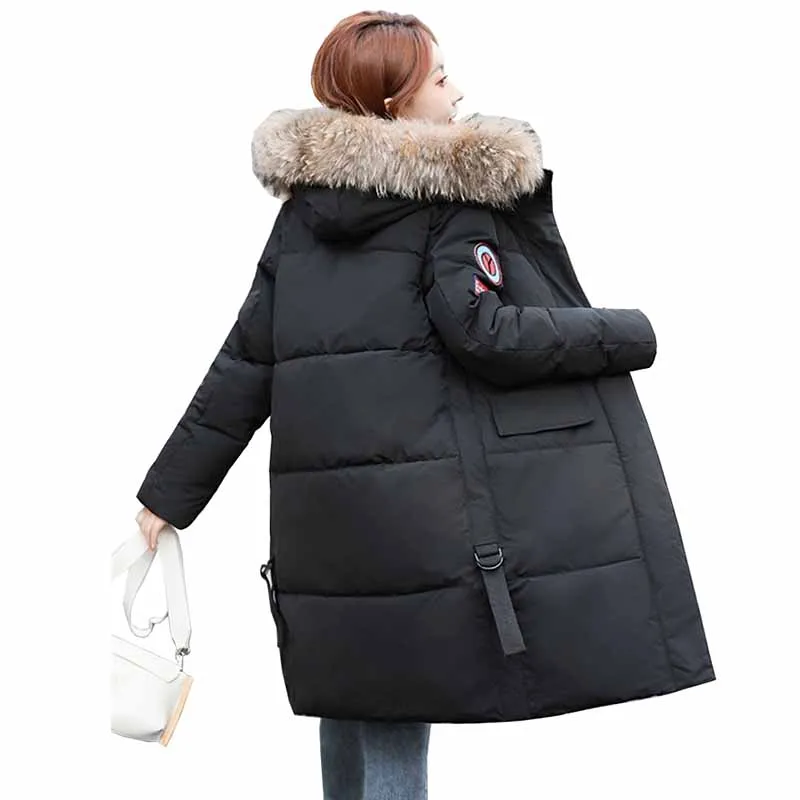 Large size Winter Female Long Parkas 2019 Down cotton Coat Women Fur Collar Warm Outerwear students Thicken Hooded Jacket 433
Large size Winter Female Long Parkas 2019 Down cotton Coat Women Fur Collar Warm Outerwear students Thicken Hooded Jacket 433