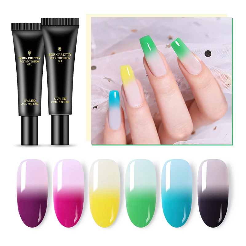 BORN PRETTY 20ml Thermal Poly Extension Gel Polish Building Finger 2 Layers Color Changing Nail Art Soak Off UV Lamp Gel Varnish
BORN PRETTY 20ml Thermal Poly Extension Gel Polish Building Finger 2 Layers Color Changing Nail Art Soak Off UV Lamp Gel Varnish