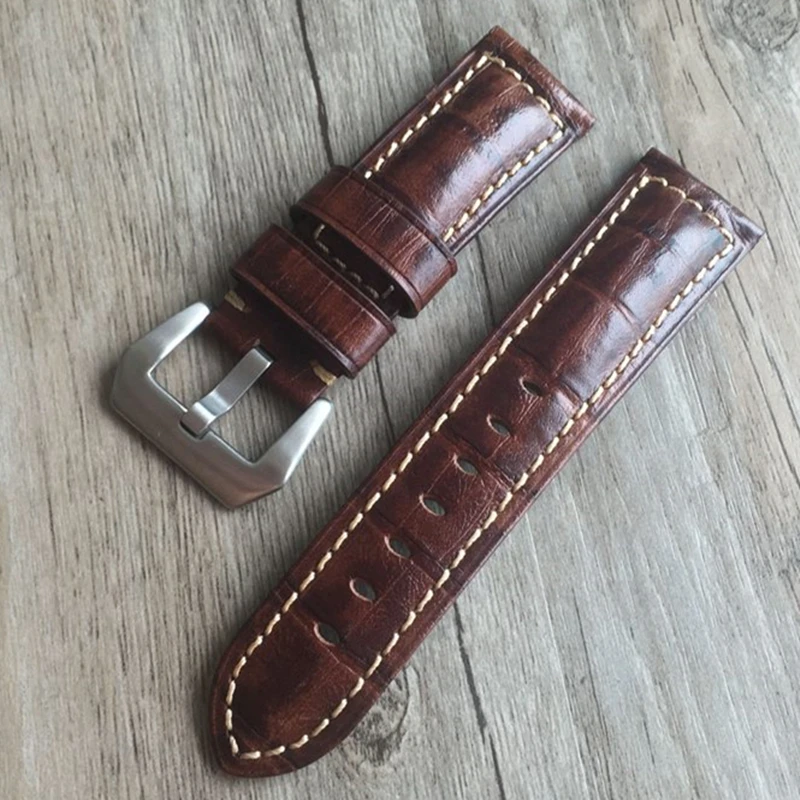 Ремешок Panerai из натуральной кожи для часов итальянский браслет с пряжкой