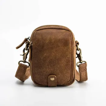 ALACCHNV new men's portable first layer of leather leisure mad horse waist pockets men's shoulder small bag QD6802
ALACCHNV new men's portable first layer of leather leisure mad horse waist pockets men's shoulder small bag QD6802
