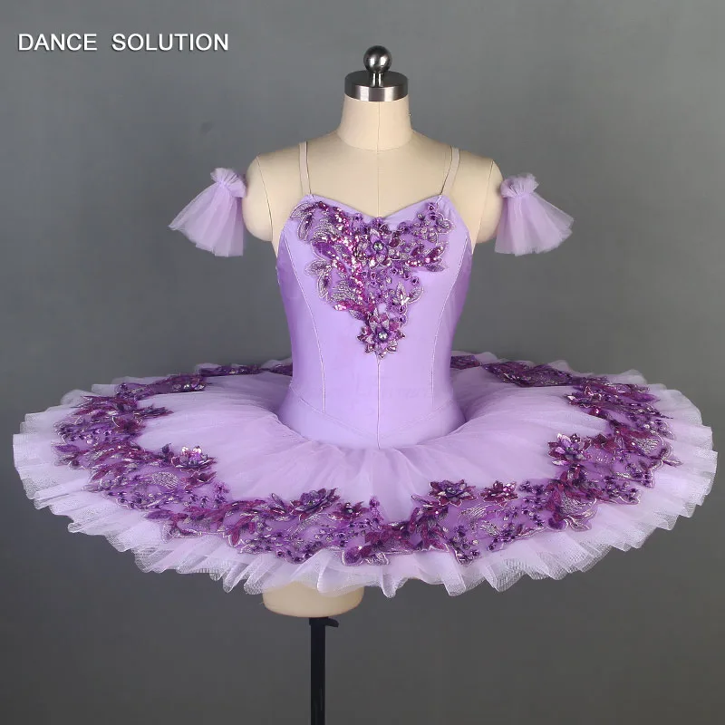 Lilac professional tutus Spandex bodice with 7 layers pleated tulle ballet dance pancake tutu women performance costumes BLL083
Lilac professional tutus Spandex bodice with 7 layers pleated tulle ballet dance pancake tutu women performance costumes BLL083