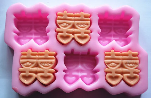 6-Cavity China double happiness 0403 Craft Art Silicone Soap mold Craft Molds DIY Handmade soap molds
6-Cavity China double happiness 0403 Craft Art Silicone Soap mold Craft Molds DIY Handmade soap molds
