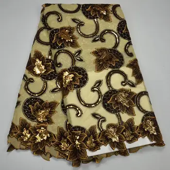 African lace fabric 2018 high quality lace embroidery mesh tulle water cord Sequins lace fabric for wedding dress XYF2302
African lace fabric 2018 high quality lace embroidery mesh tulle water cord Sequins lace fabric for wedding dress XYF2302