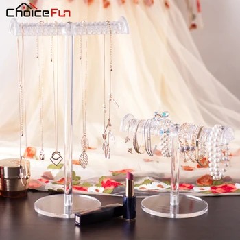 CHOICEFUN Short T-Bar Acrylic Bracelet Necklace Display Stand Chain Holder Rack Jewelry Display Organizer Holder SF-8101/8100
CHOICEFUN Short T-Bar Acrylic Bracelet Necklace Display Stand Chain Holder Rack Jewelry Display Organizer Holder SF-8101/8100