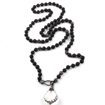 Fashion 8mm long knotted Natural Stone Black Gun Zircon Pave lobster clasp Crystal Pendant Necklace For Women Jewelry
Fashion 8mm long knotted Natural Stone Black Gun Zircon Pave lobster clasp Crystal Pendant Necklace For Women Jewelry