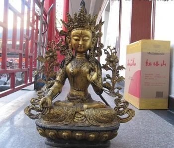 bi001883 28"Tibet Buddhist Fane bronze Gild Seven Eye White TaRa padma Kwan-Yin Buddha ST statue
bi001883 28"Tibet Buddhist Fane bronze Gild Seven Eye White TaRa padma Kwan-Yin Buddha ST statue