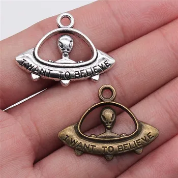 WYSIWYG 10pcs 23x30mm Pendant Alien Ufo Alien Et Charm Pendants Antique Silver Color I Want To Believe Ufo Pendants
WYSIWYG 10pcs 23x30mm Pendant Alien Ufo Alien Et Charm Pendants Antique Silver Color I Want To Believe Ufo Pendants