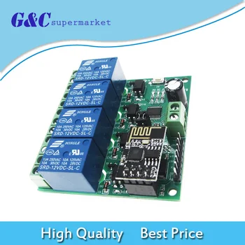 12V 4-Channel ESP8266 Wifi Relay Module Remote Control Switch APP for Smart Home
12V 4-Channel ESP8266 Wifi Relay Module Remote Control Switch APP for Smart Home