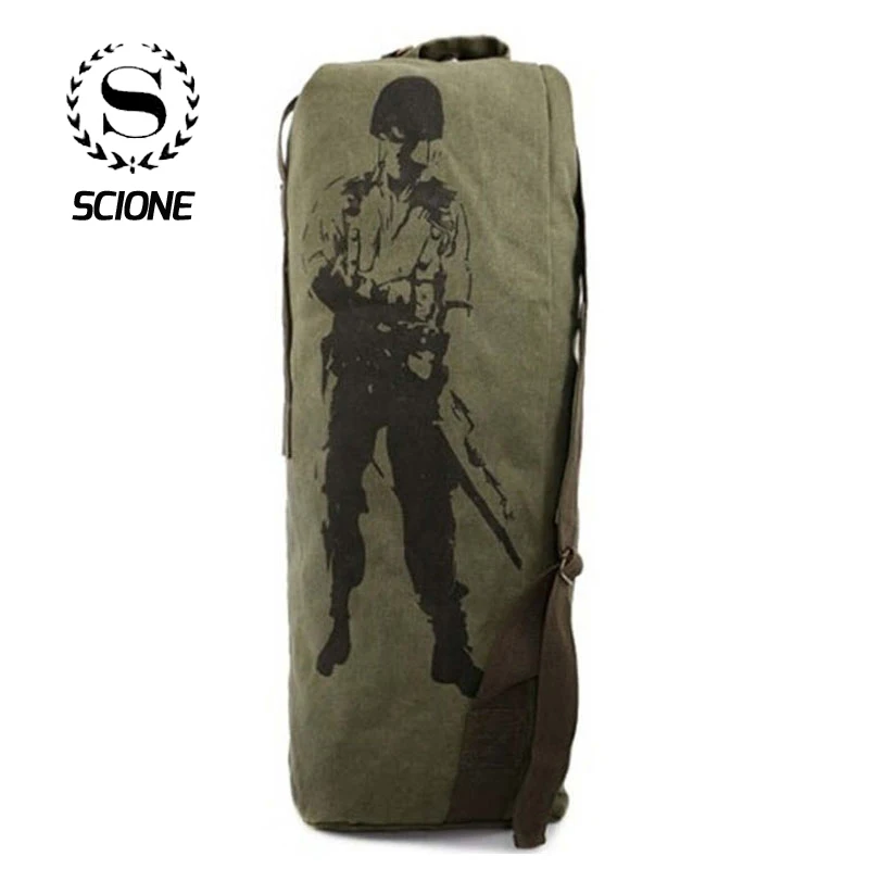 Scione Unisex Drawstring Travel Backpacks Military Multi-function Canvas Shoulder Bags Large Capacity Cylinder Portable Bagpack
Scione Unisex Drawstring Travel Backpacks Military Multi-function Canvas Shoulder Bags Large Capacity Cylinder Portable Bagpack