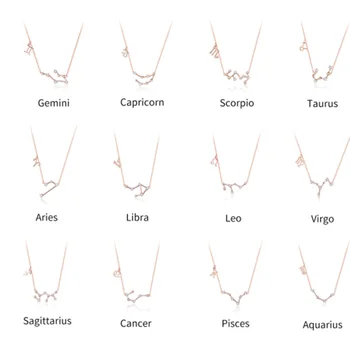 WOSTU Hot Sale 12 Constellation 925 Silver Sterling Rose Gold Necklaces Pendants Choker For Women Long Chain Jewelry Gift FNN017
WOSTU Hot Sale 12 Constellation 925 Silver Sterling Rose Gold Necklaces Pendants Choker For Women Long Chain Jewelry Gift FNN017