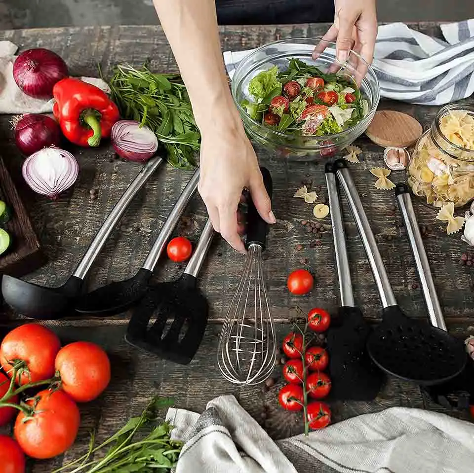 Black Set Of Steel Cooking Set