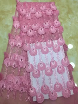 Newest High Quality tulle Lace Fabric 5 yards 2019 African Lace Fabric With Beaded For Party Dress
Newest High Quality tulle Lace Fabric 5 yards 2019 African Lace Fabric With Beaded For Party Dress