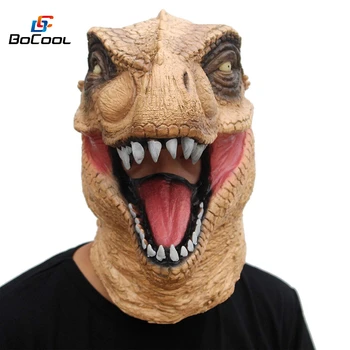 

Scary T-Rex Mask Halloween Realistic Jurassic World Dinosaur Mask Adults Animal Cosplay Costume Party Mask Supplies