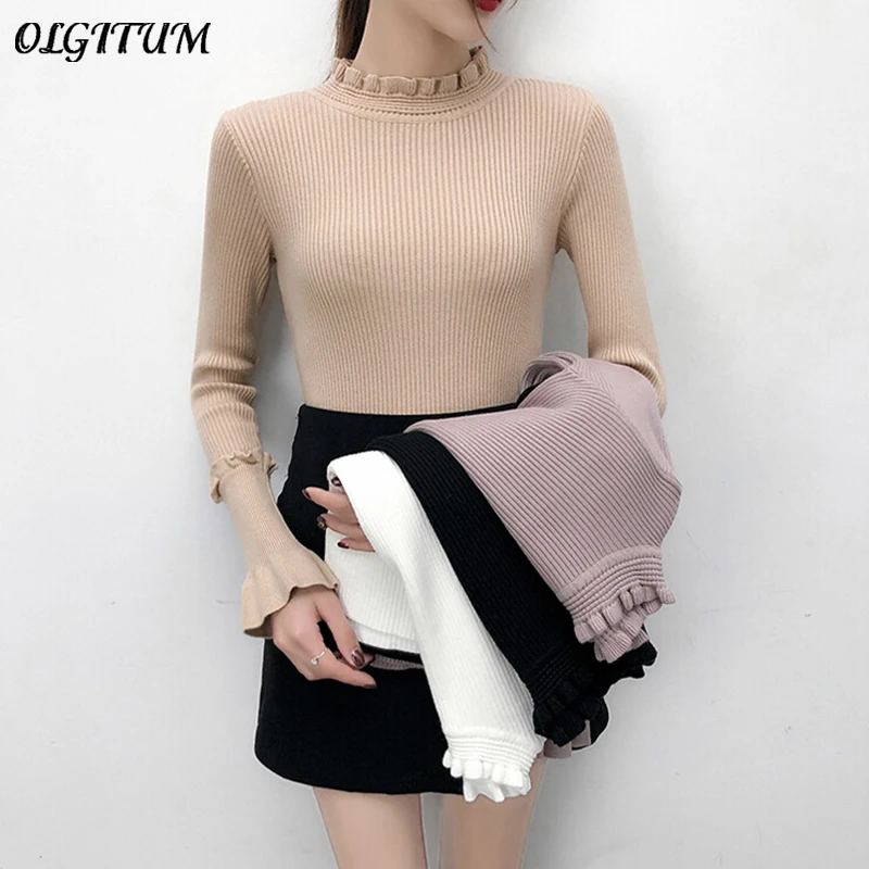 New Autumn Winter Soft Bright Silk Warm Sweater Women Elegant Half High Collar Women Knitted Pullover Elastic Slim Basic Sweater
New Autumn Winter Soft Bright Silk Warm Sweater Women Elegant Half High Collar Women Knitted Pullover Elastic Slim Basic Sweater