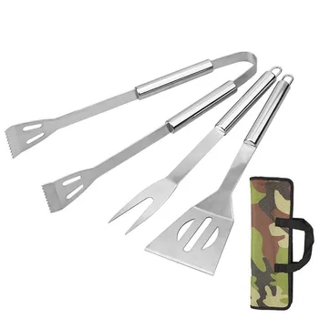 4 pcs BBQ Grill Accessories Stainless Steel Barbecue Grilling Tools BBQ Tongs Skewer Fork Spatula Portable Outdoor BBQ Tools Set
4 pcs BBQ Grill Accessories Stainless Steel Barbecue Grilling Tools BBQ Tongs Skewer Fork Spatula Portable Outdoor BBQ Tools Set