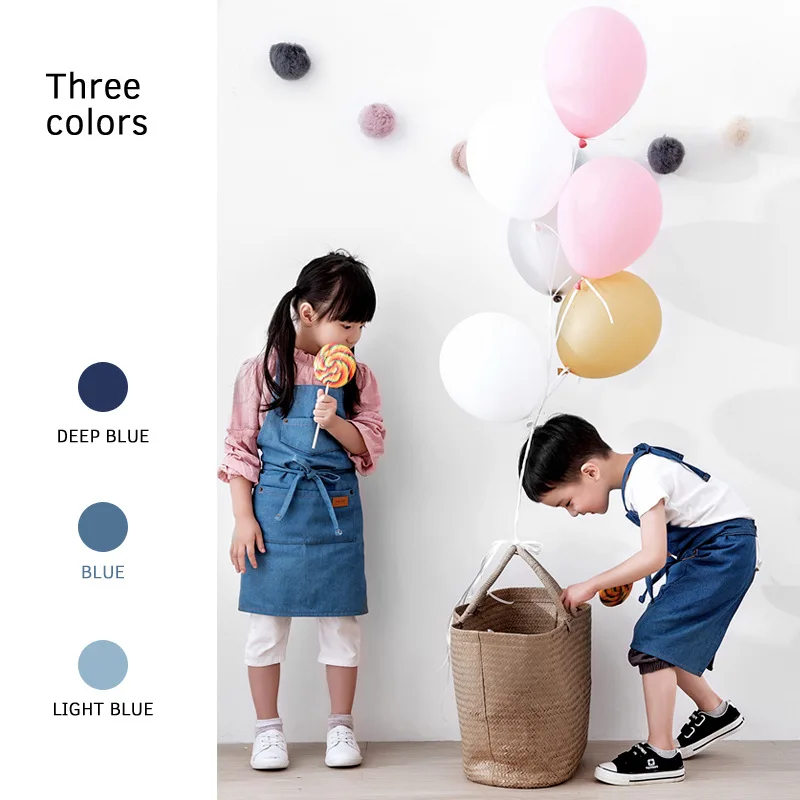 denim aprons cooking apron for the kitchen kids Baking and painting Sleeveless bib Antifouling Pinafore Wholesale Custom Logo
denim aprons cooking apron for the kitchen kids Baking and painting Sleeveless bib Antifouling Pinafore Wholesale Custom Logo