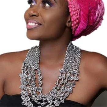 Fashion Jewelry Set For Wedding Silver Flowers African Beads Jewellery Set Braid Crystal Necklace Set of jewelry Free Ship 2018 
Fashion Jewelry Set For Wedding Silver Flowers African Beads Jewellery Set Braid Crystal Necklace Set of jewelry Free Ship 2018