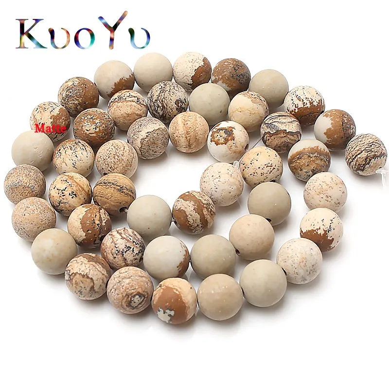 Natural Dull Polish Matte Picture Jaspe Beads Round Loose Stone Beads For Jewelry Making 15" 4/6/810mm DIY Bracelets Necklace
Natural Dull Polish Matte Picture Jaspe Beads Round Loose Stone Beads For Jewelry Making 15" 4/6/810mm DIY Bracelets Necklace