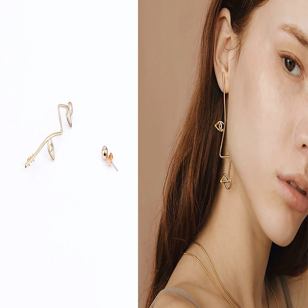 Retro Hollow Face Metal Asymmetry Earring Minimalism Personality Twisted Abstract Drop Earrings For Women Jewelry oorbellen
Retro Hollow Face Metal Asymmetry Earring Minimalism Personality Twisted Abstract Drop Earrings For Women Jewelry oorbellen