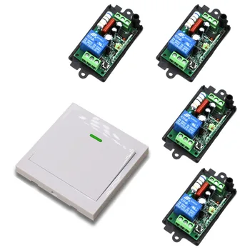 Household AC 110V 220V 1CH Wireless Remote Control Switch 4 Receiver + 1White Transmitter Wireless Wall Switch New Product
Household AC 110V 220V 1CH Wireless Remote Control Switch 4 Receiver + 1White Transmitter Wireless Wall Switch New Product