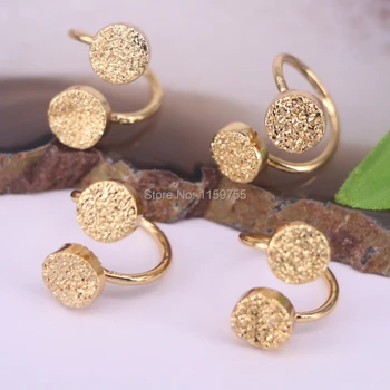 5Pcs Round Titanium Double Ring, Gold Color fashion ring Jewelry Adjustable Size
5Pcs Round Titanium Double Ring, Gold Color fashion ring Jewelry Adjustable Size