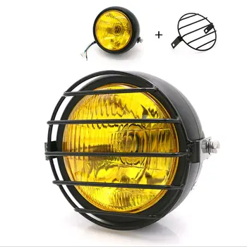 New Motorcyle metal Front Headlight With Bracket mask headlamp Accessories For Harley Racer Honda Shadow GN125 qiang 
New Motorcyle metal Front Headlight With Bracket mask headlamp Accessories For Harley Racer Honda Shadow GN125 qiang