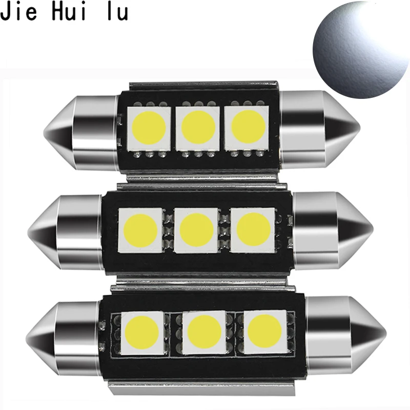 Car-Styling 1pcs 36mm 39mm 41mm C5W C10W 5050 LED 3 SMD 3 LED Festoon Lights Auto Interior Dome Lamp Reading Bulbs White Light
Car-Styling 1pcs 36mm 39mm 41mm C5W C10W 5050 LED 3 SMD 3 LED Festoon Lights Auto Interior Dome Lamp Reading Bulbs White Light