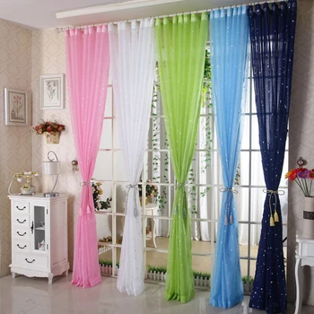 Voile Sheer Curtains for Living Room Silver Star Stamping Transparent Kids Room Delicate French Window Terylene Cortinas P234C
Voile Sheer Curtains for Living Room Silver Star Stamping Transparent Kids Room Delicate French Window Terylene Cortinas P234C