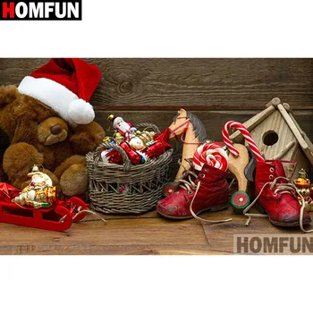 HOMFUN Full Square/Round Drill 5D DIY Diamond Painting "Christmas gift bear" 3D Embroidery Cross Stitch 5D Home Decor A17171
HOMFUN Full Square/Round Drill 5D DIY Diamond Painting "Christmas gift bear" 3D Embroidery Cross Stitch 5D Home Decor A17171