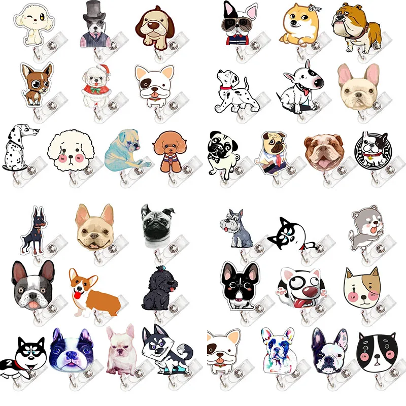 50 pcs/lot Dog Fashion Design Nurse Retractable Badge Reel Pull ID Card Badge Holder Belt Clip Hospital School Office K220
50 pcs/lot Dog Fashion Design Nurse Retractable Badge Reel Pull ID Card Badge Holder Belt Clip Hospital School Office K220